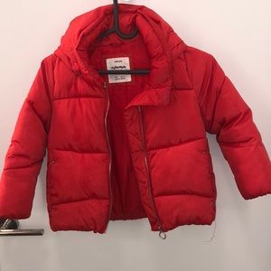 Zara Girls Puffer Jacket with removable hood